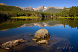 sprague lake, continental divide, reflection, rmnp, colorado photo