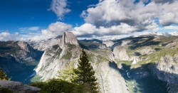 glacier point, yosemite, half dome, panorama photo