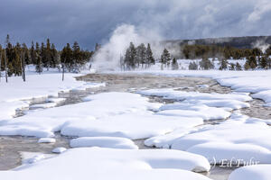 White Dome Geyser on a Winter Morning