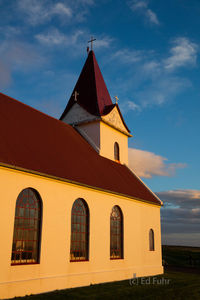 Sunset on Ingjaldsholl Church