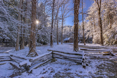 Carter Shields Cabin in Winter 