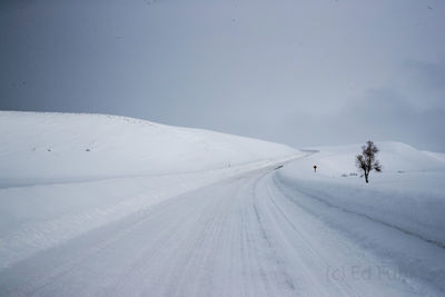 road, winter, Tetons, Grand Teton