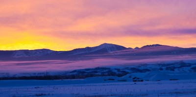 Teton Valley Sunset Panoramic