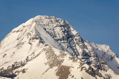 Jackson Mountain in July Snow