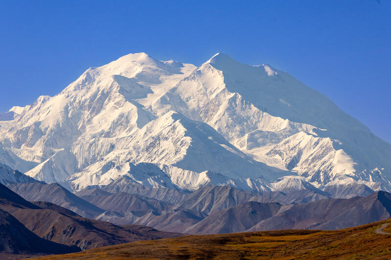 Denali Rising from Stony Overlook