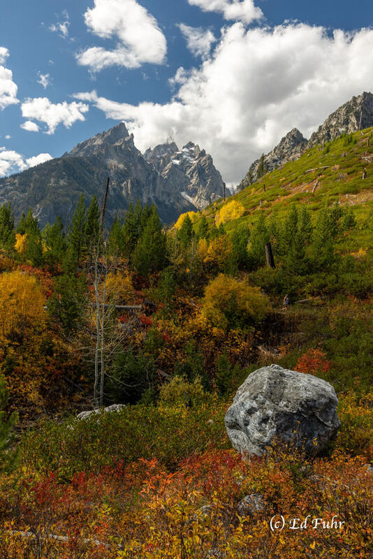 Hiking Along Jenny Lake on a Fall Day 