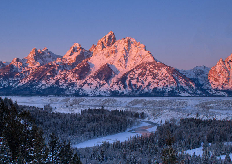 Snake River Overlook at Winter Sunrise