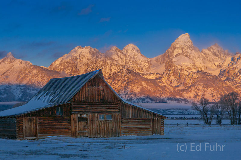Tetons Fire on the Mountain