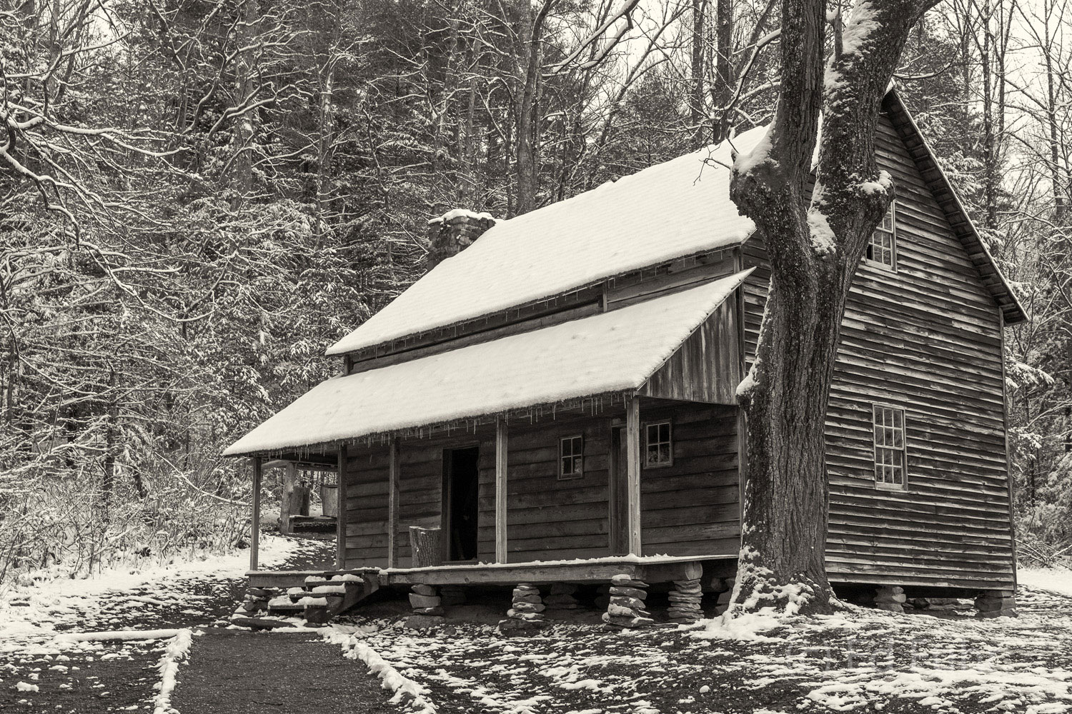 Tipton Place in Snow The Tipton Place homestead was initially settled by Revolutionary War Veteran William “Fighting Billy” Tipton in the 1820s...