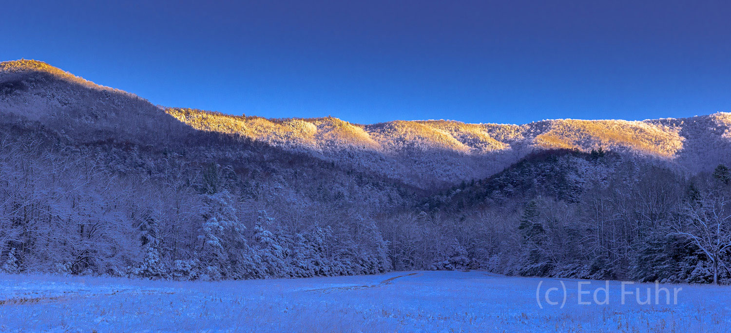 The gates are closed and Cades Cove is deserted. A several mile hike in the dark has brought me to the fields that buffer the...