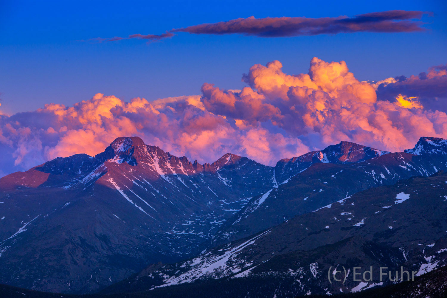 Sunset Atop Rocky Mountain NP Rocky Mountain National Park Ed Fuhr