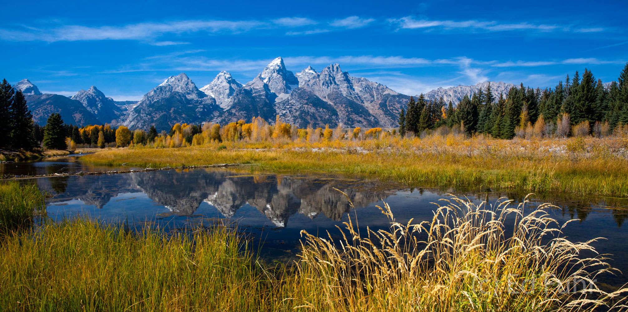 Autumn Panorama on Schwabacher Autumn Panoramic Near Schwabacher Landiing