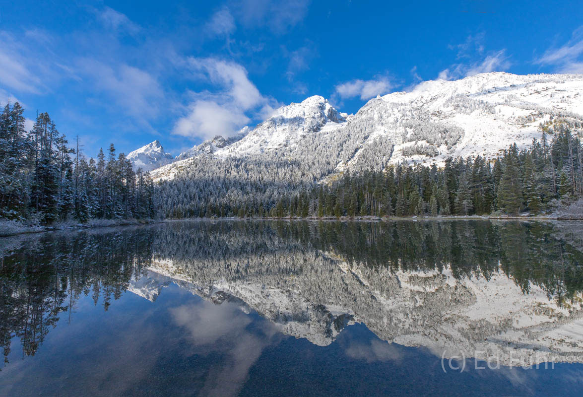 snow, autumn, string lake, teton, reflection, sunrise, 2017, Tetons, Grand Teton