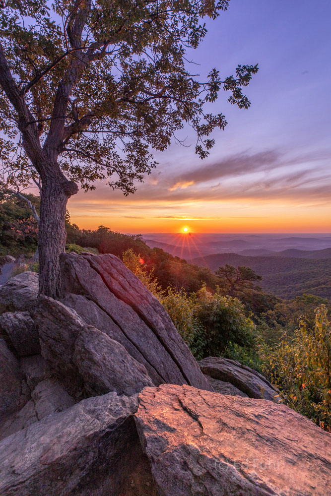 Hazel Mountain is among the most popular places to witness sunrise in Shenandoah National Park.