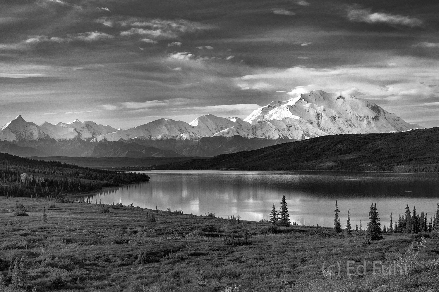 An ode to Ansel Adams who photographed this scene of Wonder Lake and Mount Denali in 1947 and marveled then that "Alaska is one...
