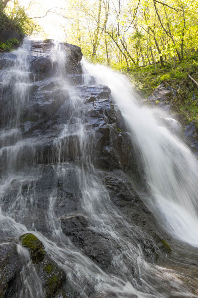 Jones Run Waterfall An ethereal light illuminates the top of Jones Run Waterfall.