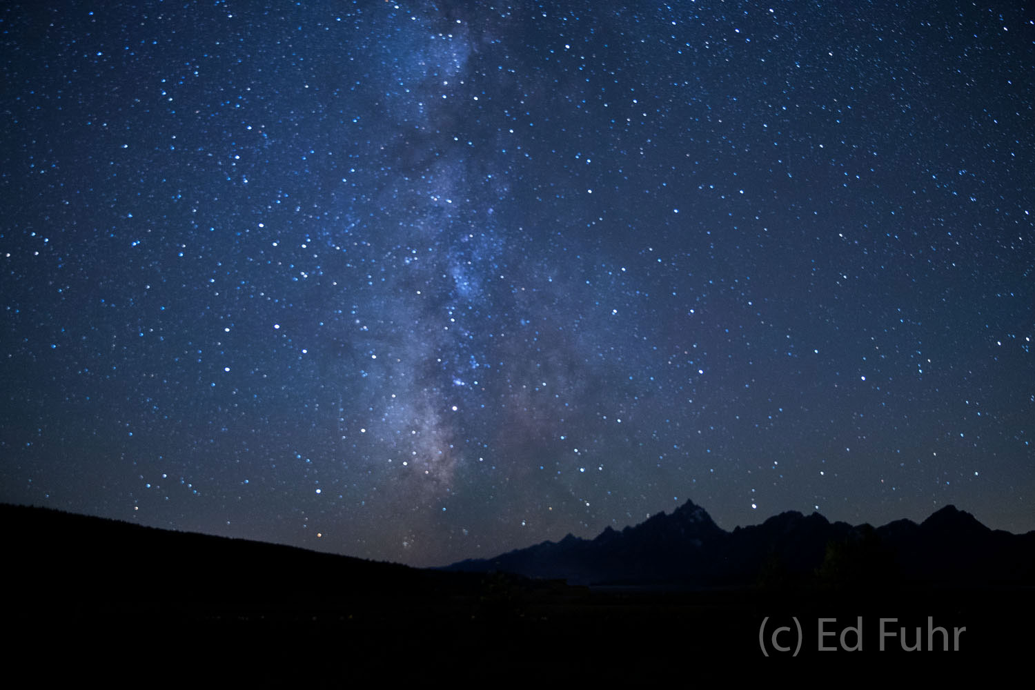 Milky Way Perspective Miky Way Above the Tetons