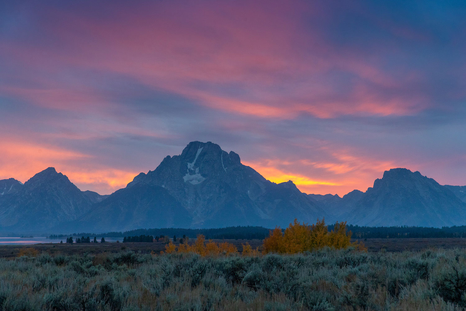 Teton Sunset The Teton range stands in majestic triumph before another gorgeous autumn sunset.