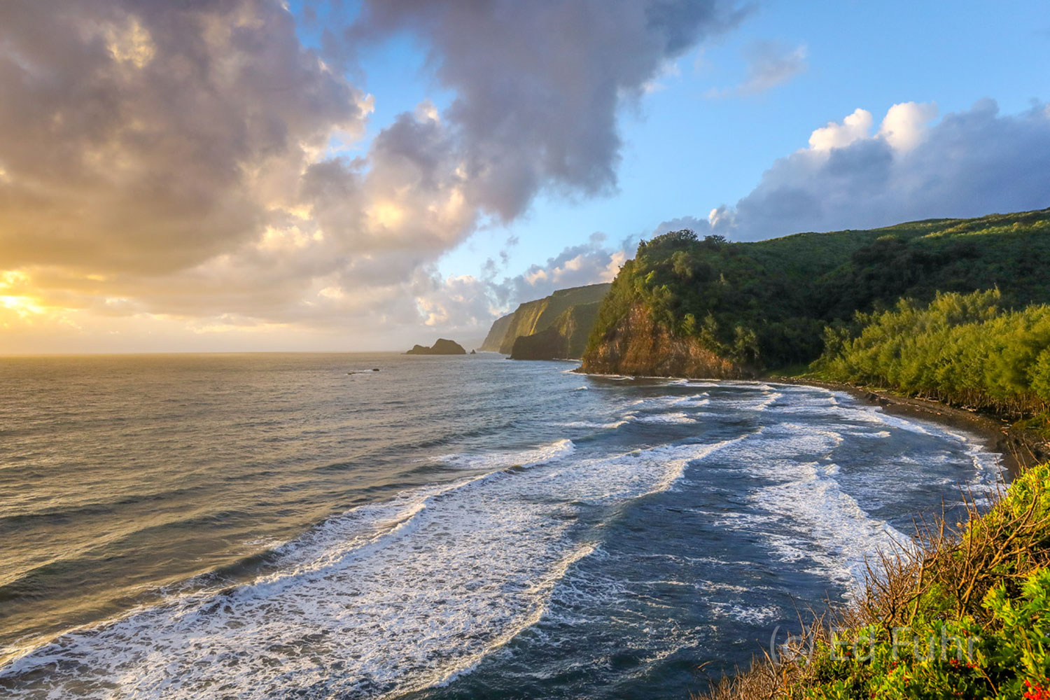 One of the most scenic trails on the Big Island, Pololu Valley descends a mile to the shore and across the valley before climbing...