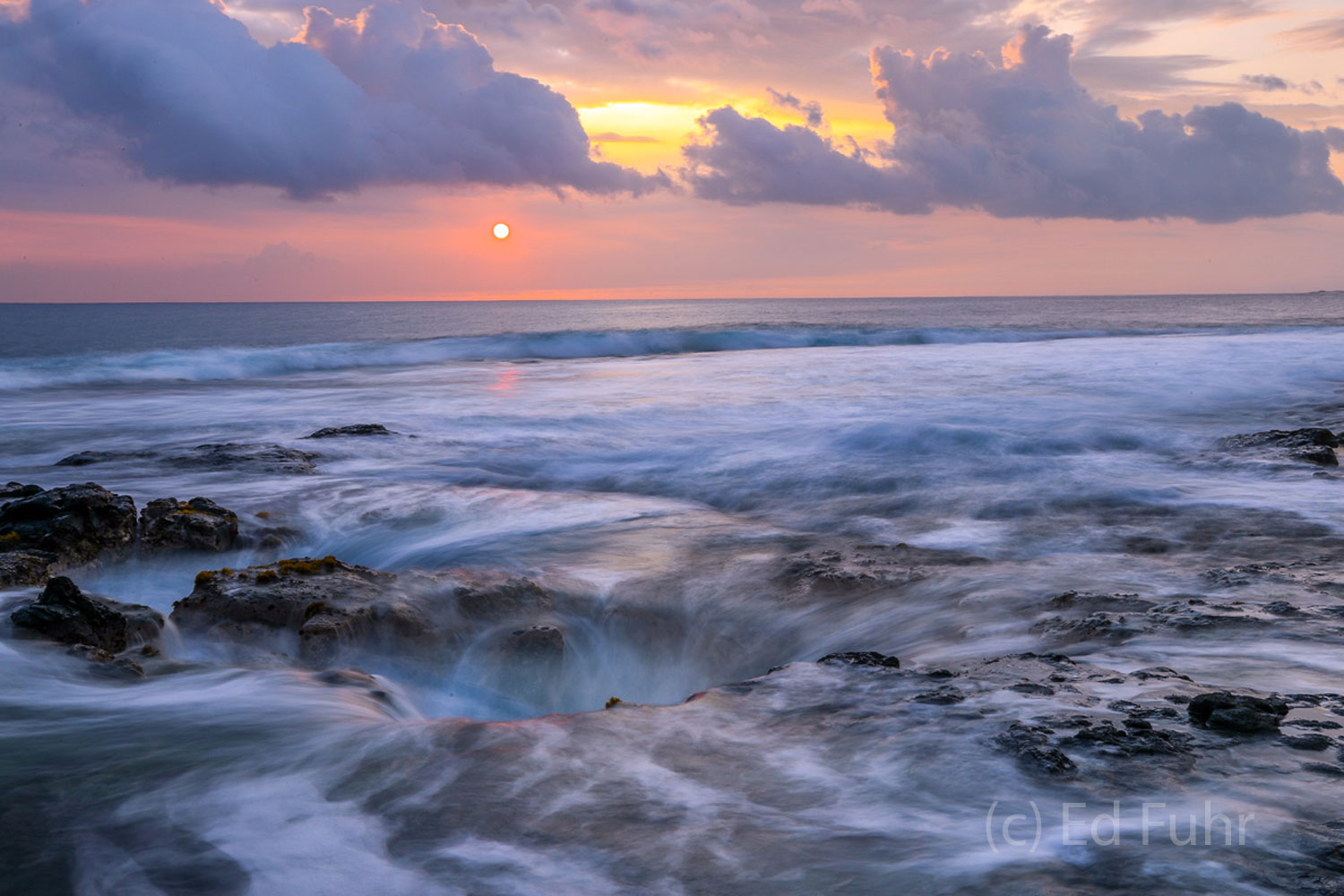 I was mesmerized by the flow of water to, through and into the lava tube on the Big Island.