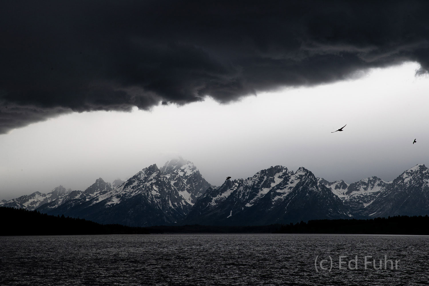 The high peaks of the Teton range can trigger powerful thunderstorms, especially in summer.