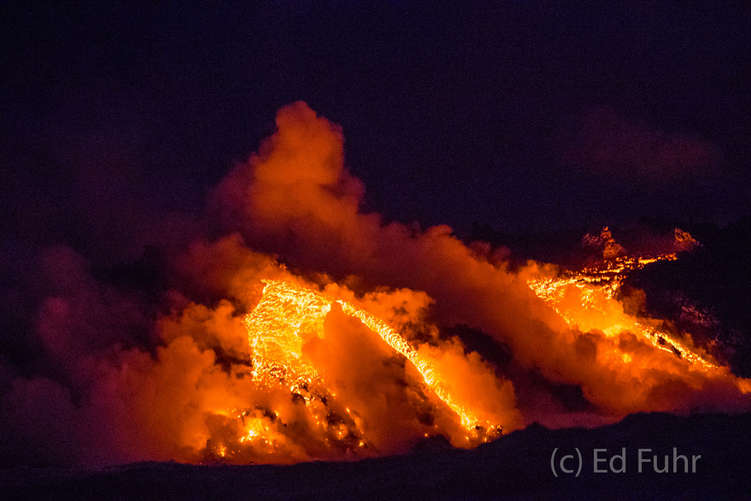 In the dark it is so much easier to see the molten lava flow, making the 2 a.m. departure across the island to catch the 4 a....