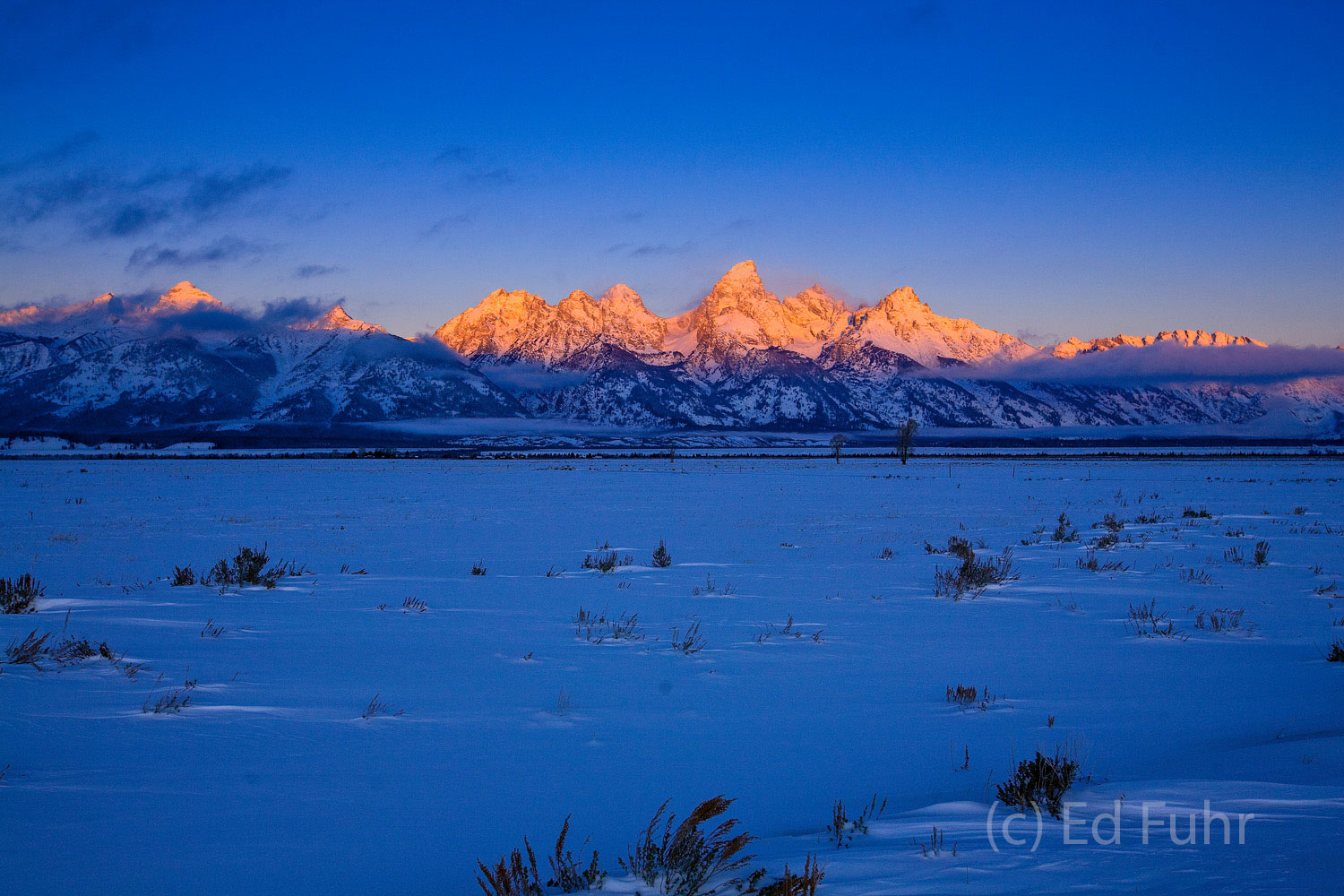 Frigid Sunrise II, 2007 This image hangs as a large panoramic in my office, above a classic grizzly sculpture by Ken Bunn, a reminder of a magical, albeit...