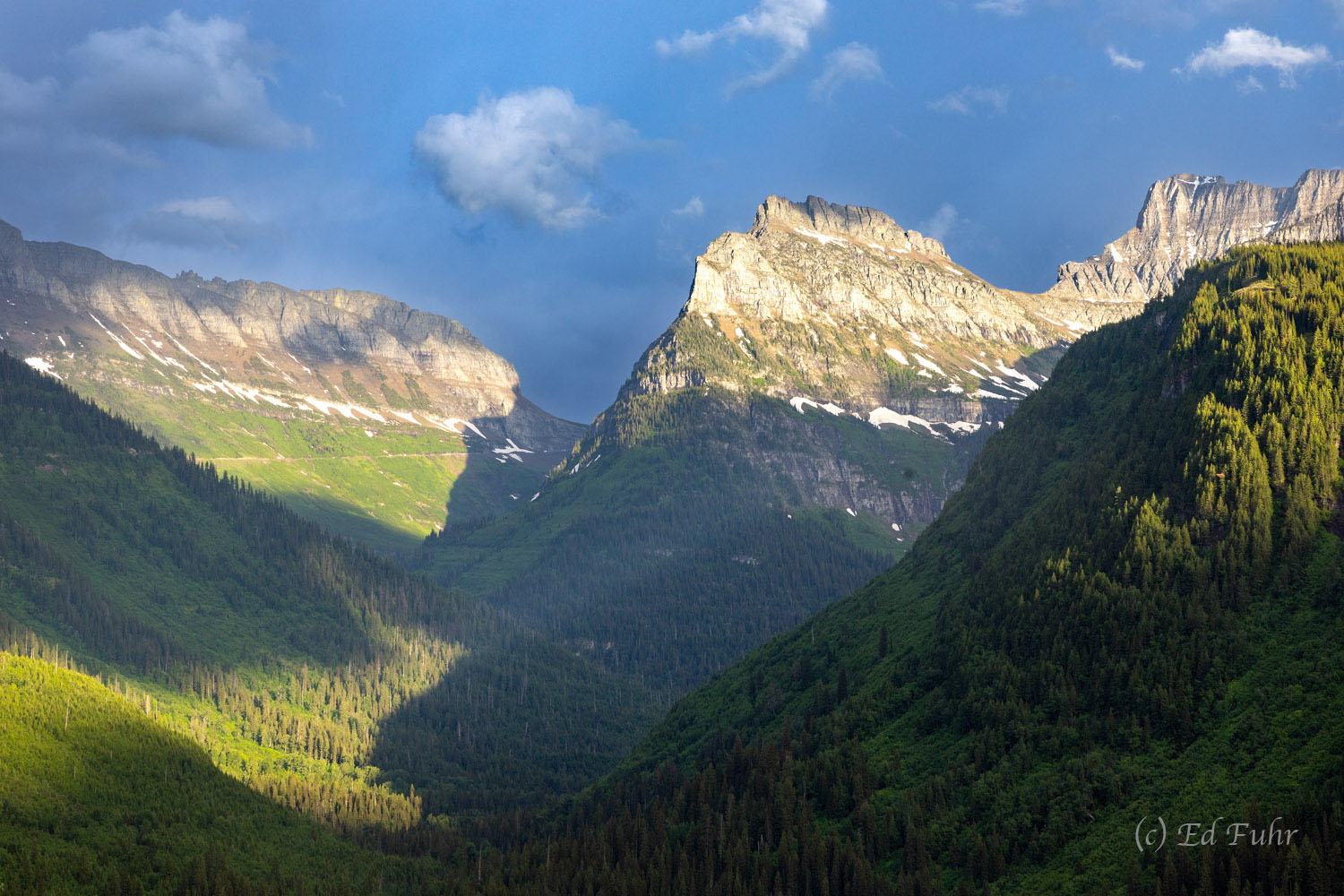 Mount Oberlin guards the entrance from the west to Logan Pass.
