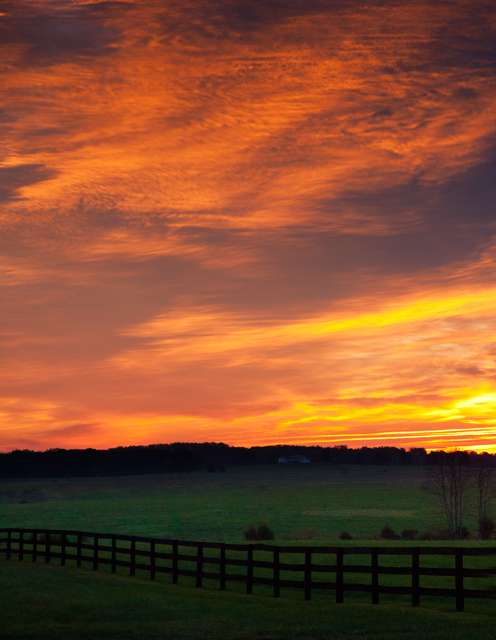 Awakening photo sunrise, autumn, green springs, virginia, farm, photo