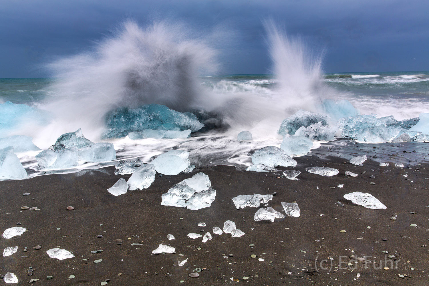 Ocean Swell A summer storm has swelled the waves and the ocean seems determined to pound and destroy the ice that has flowed overnight from...