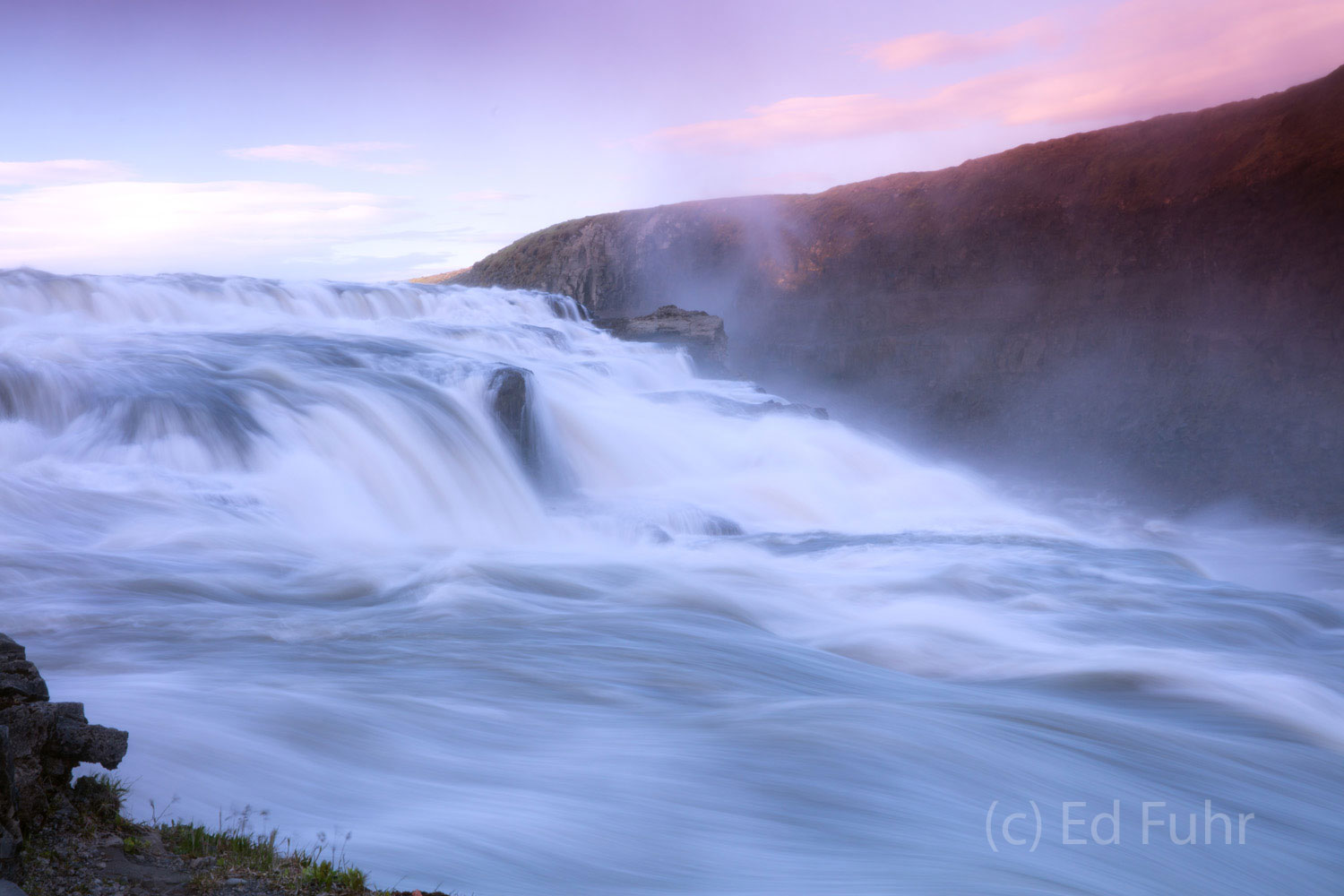 Gullfoss Power The mighty Hvita river makes its final dash for the stunning Gulfoss waterfall, where it will dive seemingly into the bowels...