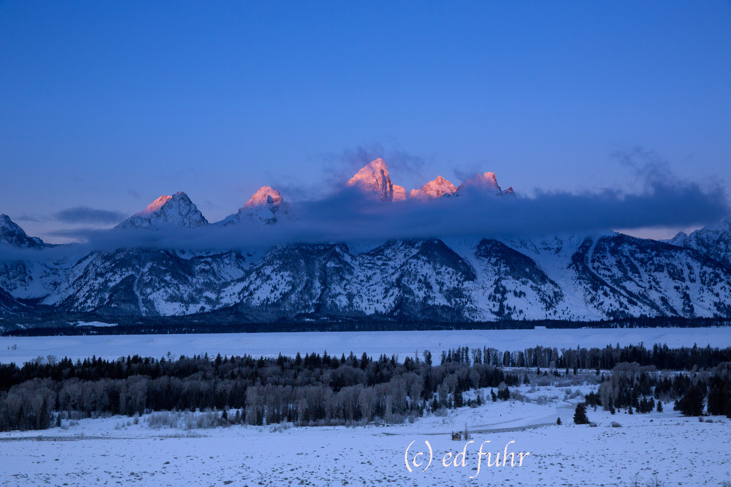 Dawn's Arrival grand Teton national park, winter, , 2014, Tetons, Grand Teton