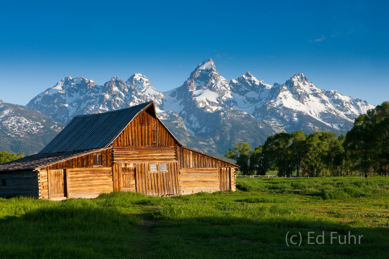 Moulton Barn Art One of my most popular images for more than a decade, Moulton Barn is warmed by the light of an earl summer sunrise, with snow...