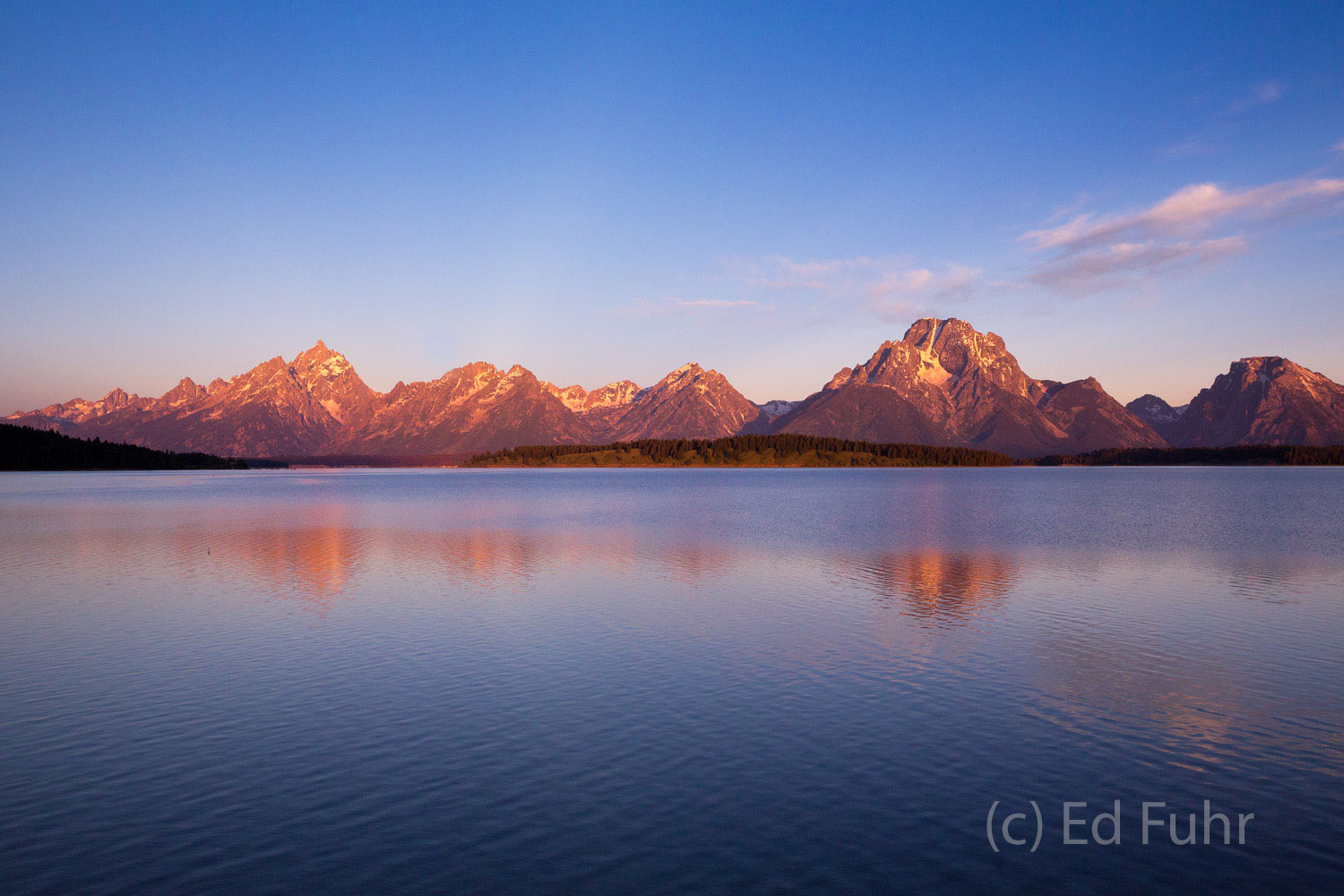 A glorious sunrise on Jackson Lake.