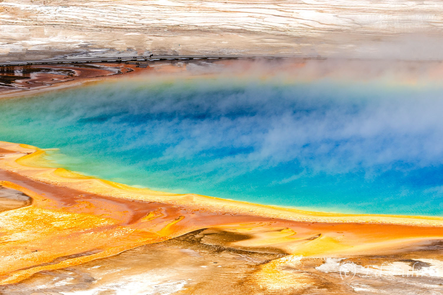 188 Degrees Grand Prismatic Spring, Yellowstone’s largest hot spring, is 200-330 feet in diameter and more than 121 feet deep.